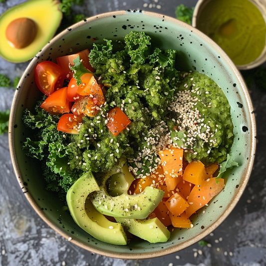 Salade Énergétique au Moringa et aux Légumes Verts