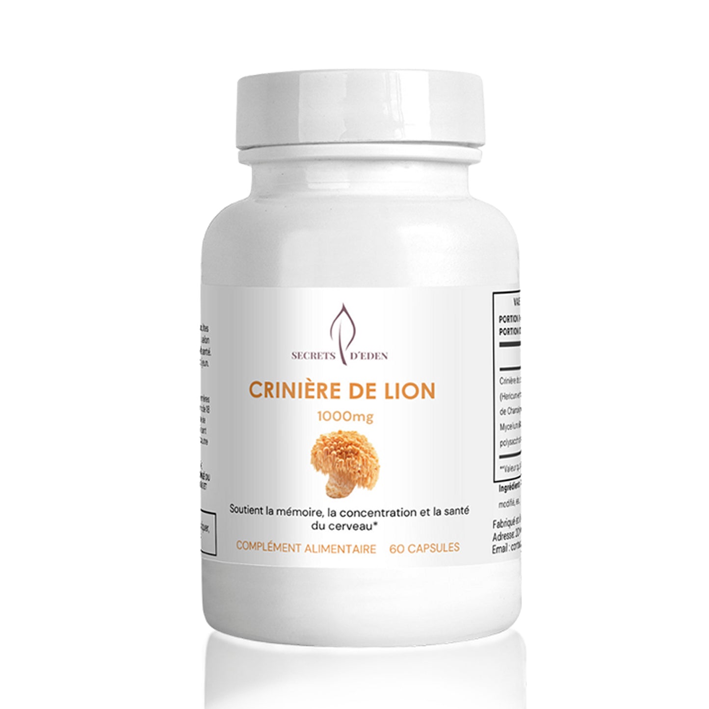 Champignons Crinière de Lion - 60 capsules - Complément alimentaire