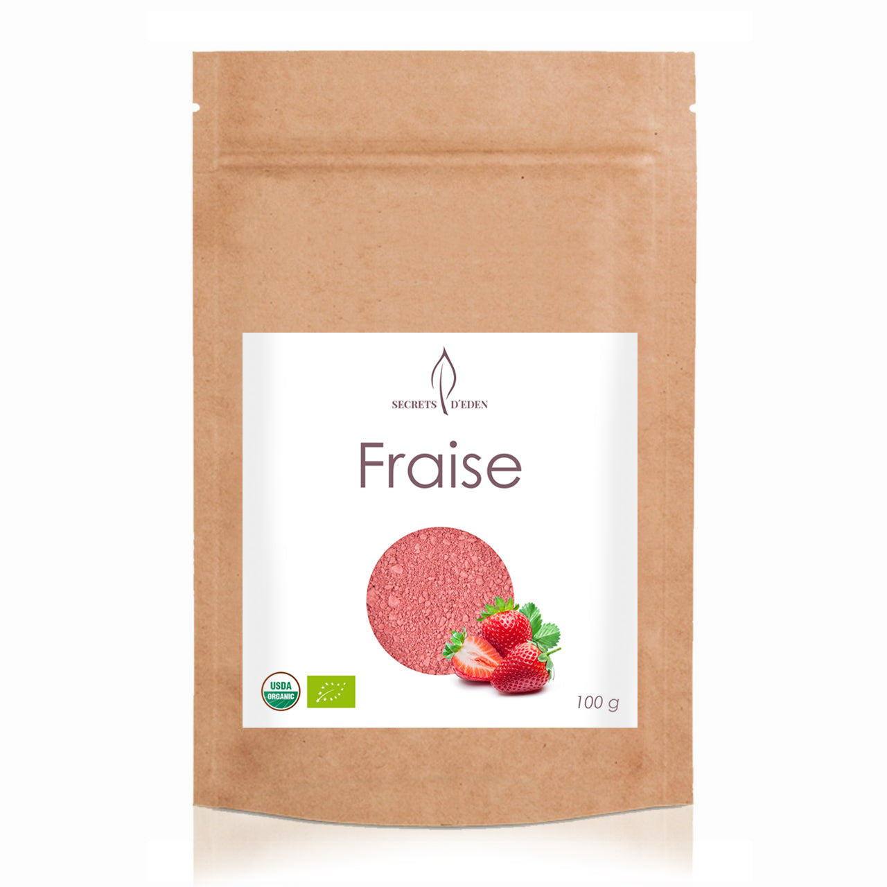 Fraise bio en poudre – Haute dose 10:1