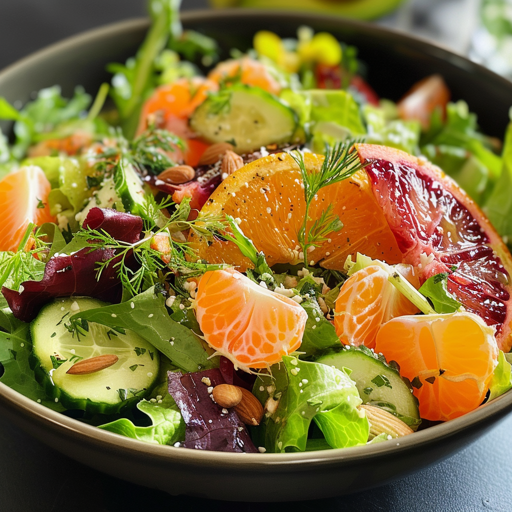 Salade Fraîche à l'Argousier et aux Agrumes
