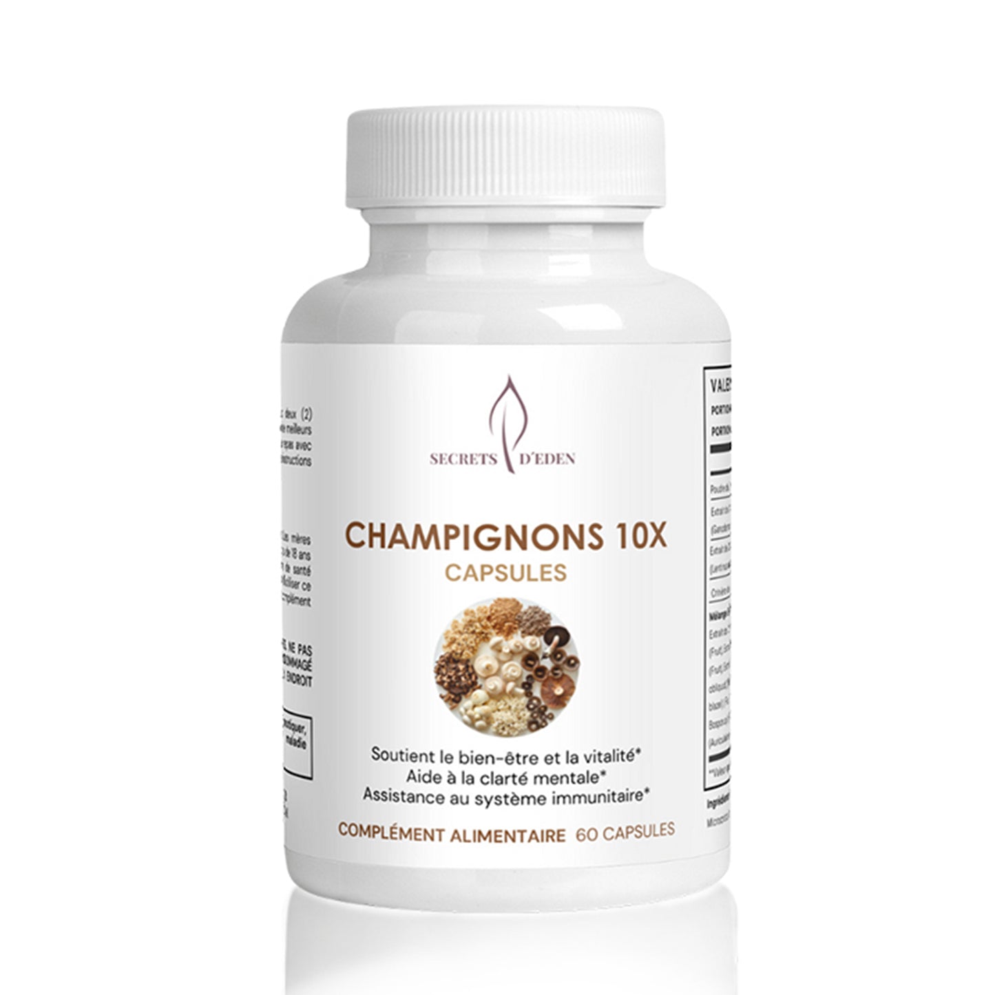 Champignons Complex 10 X - 60 capsules - complément alimentaire