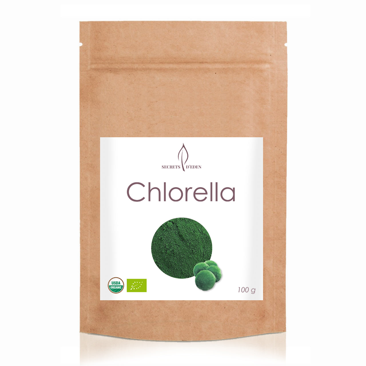 Chlorella algue bio en poudre aux nombreux bienfaits – vente en ligne - SECRETS D'EDEN