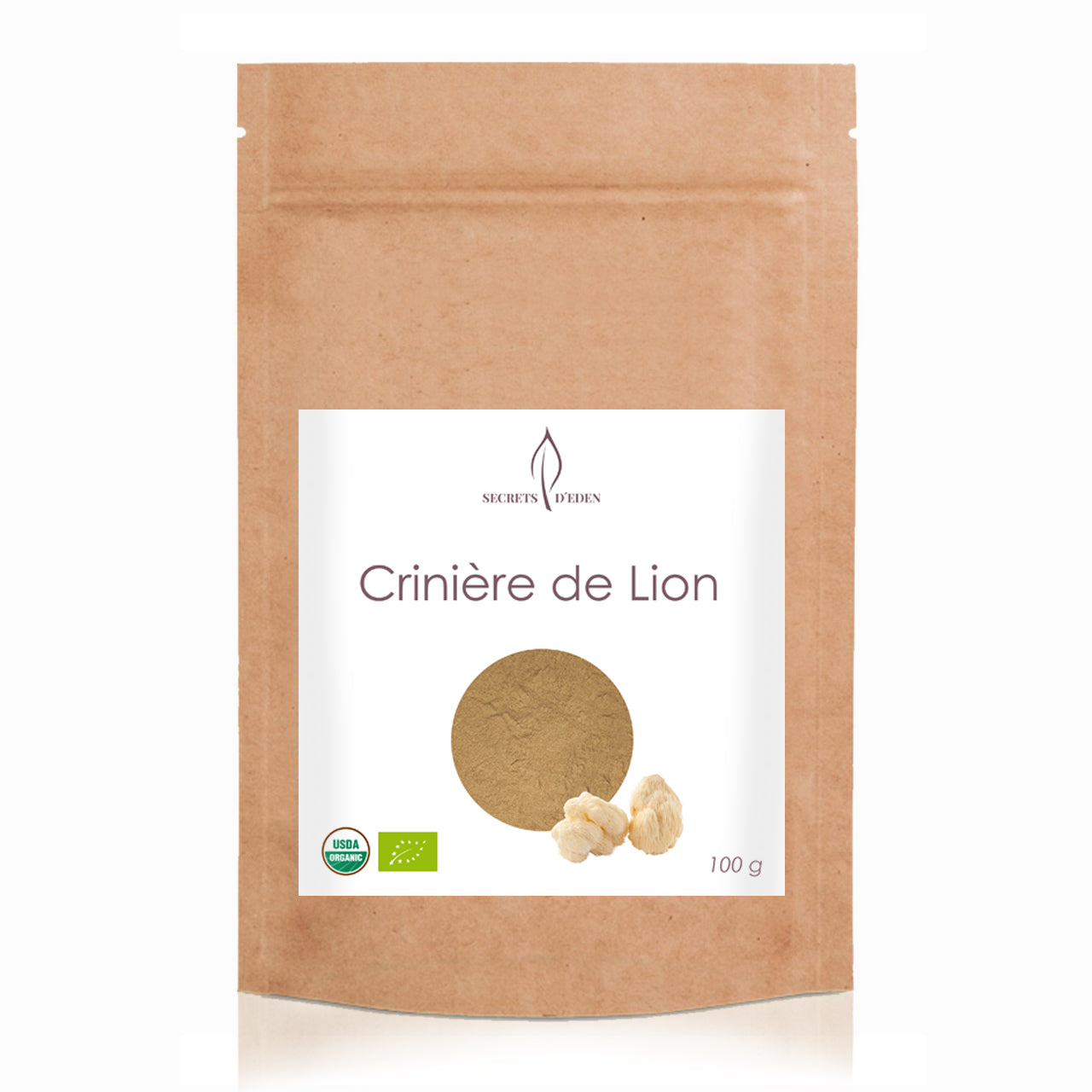 Champignon Crinière de lion bio en poudre aux nombreux bienfaits – vente en ligne - SECRETS D'EDEN